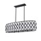 Z-Lite Harden Linear Chandelier, 10-Light, 13 In.W x 43 In.L x 11.75 In.H, Matte Black/White 1948-42L-MB - alternate 6